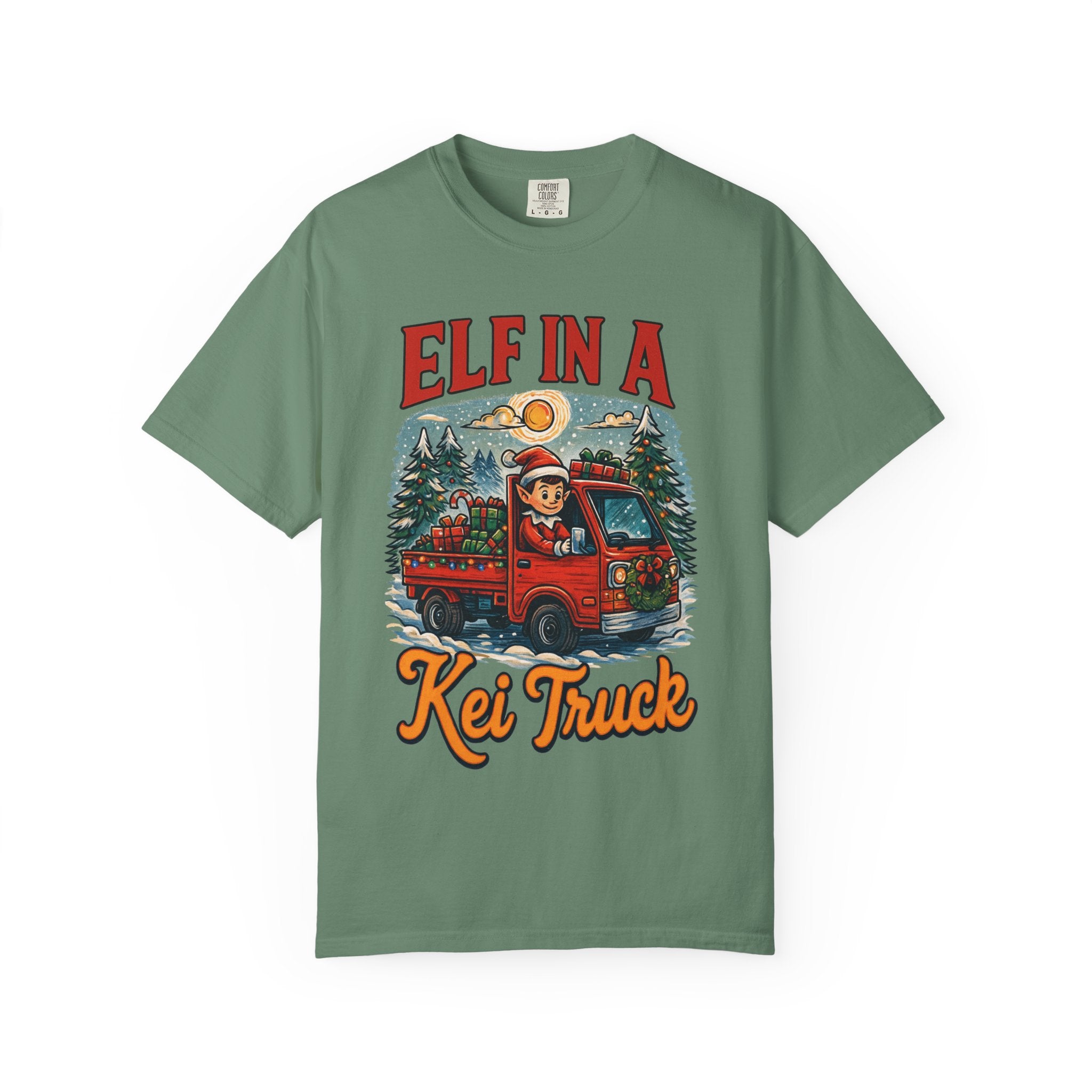 Elf in a Kei Truck Christmas T-Shirt