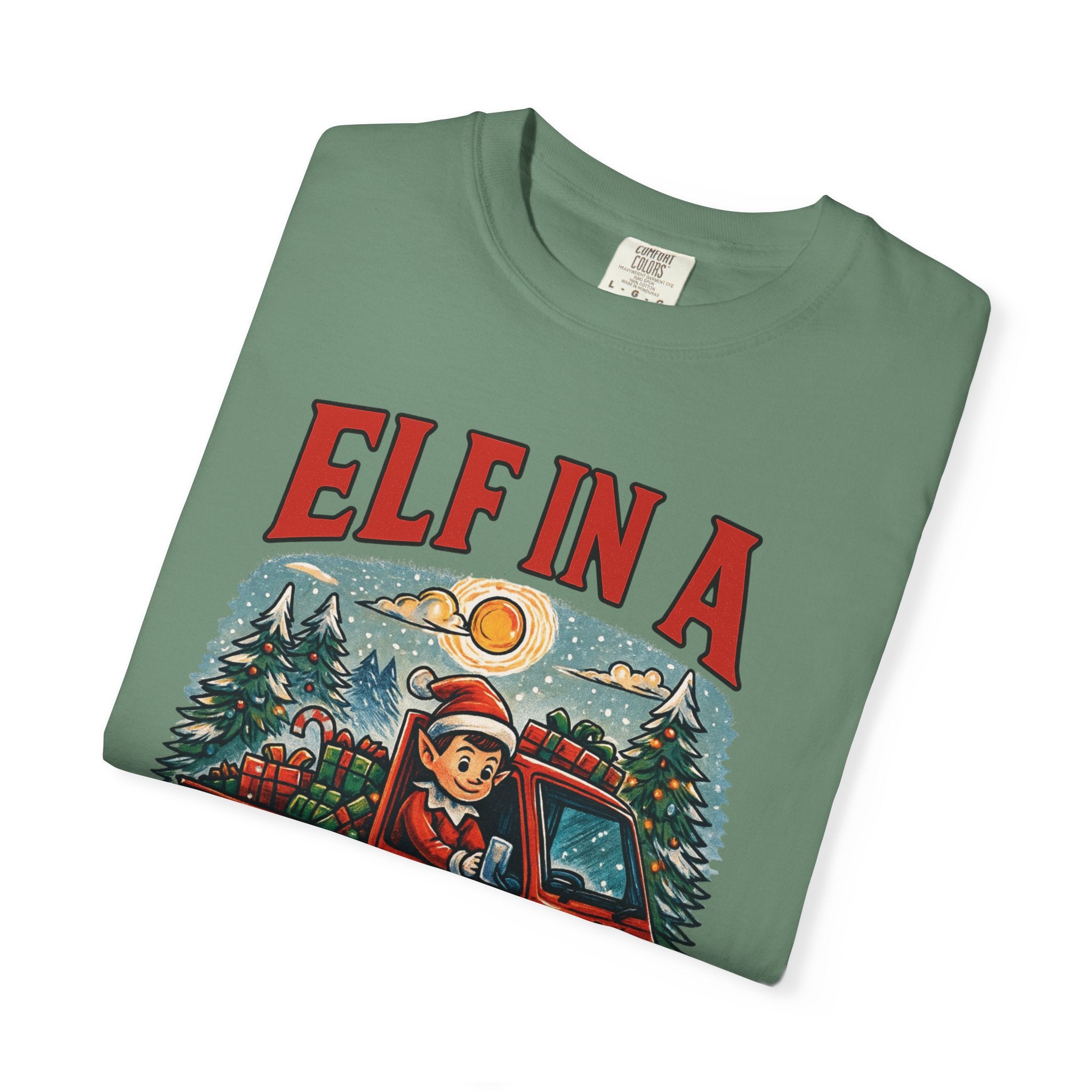Elf in a Kei Truck Christmas T-Shirt