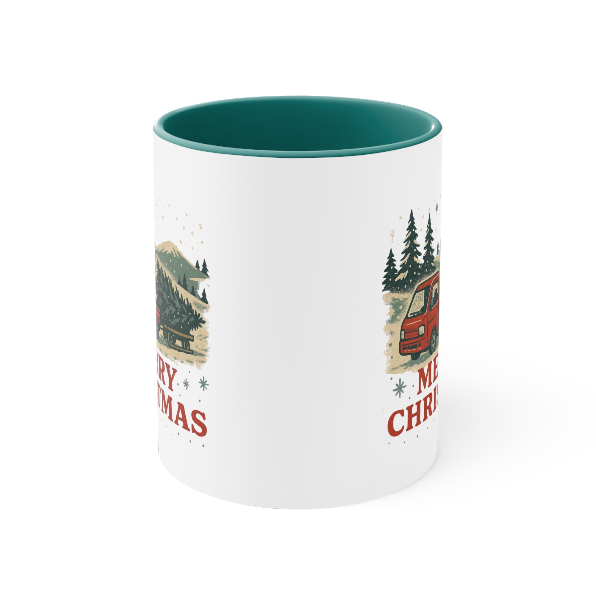 Merry Christmas Vintage Kei Truck Coffee Mug (11oz Accent)