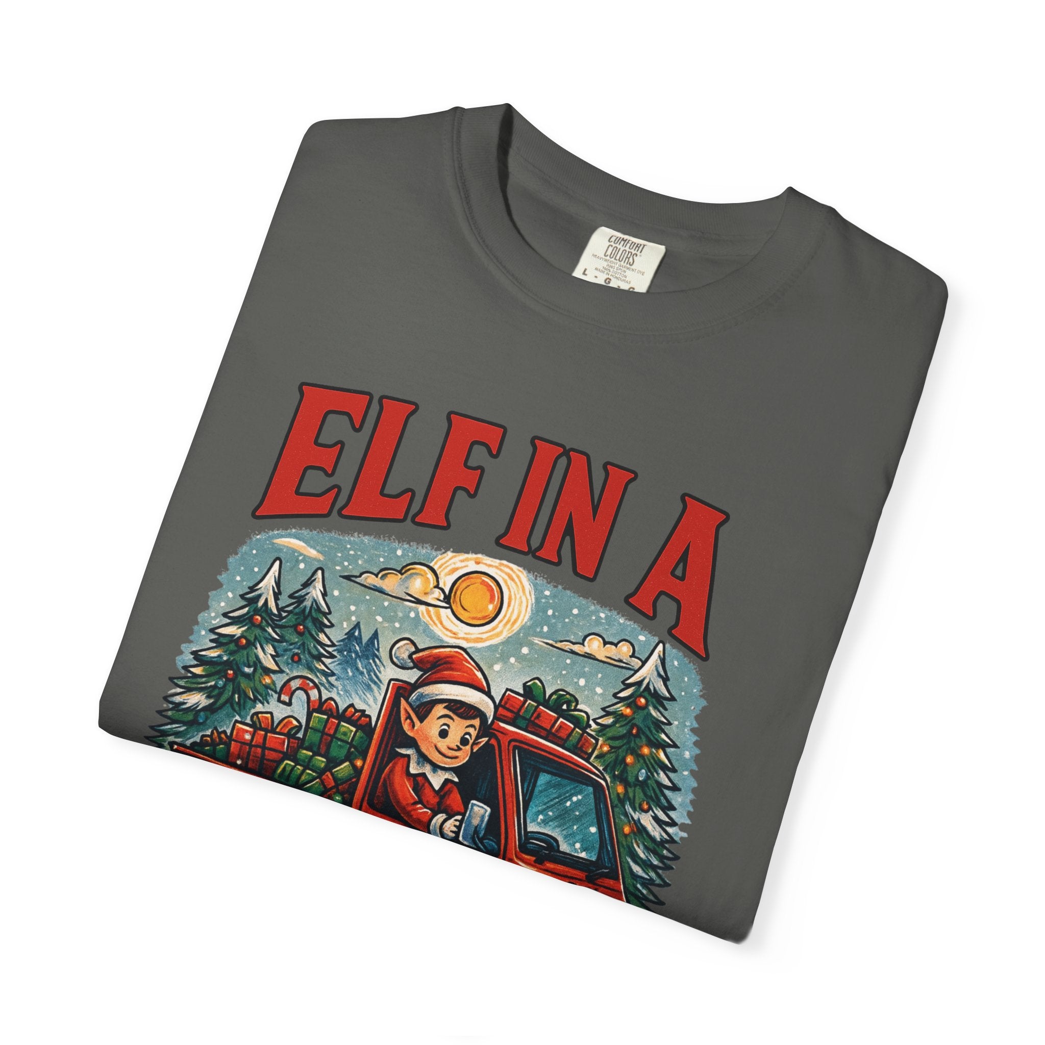 Elf in a Kei Truck Christmas T-Shirt