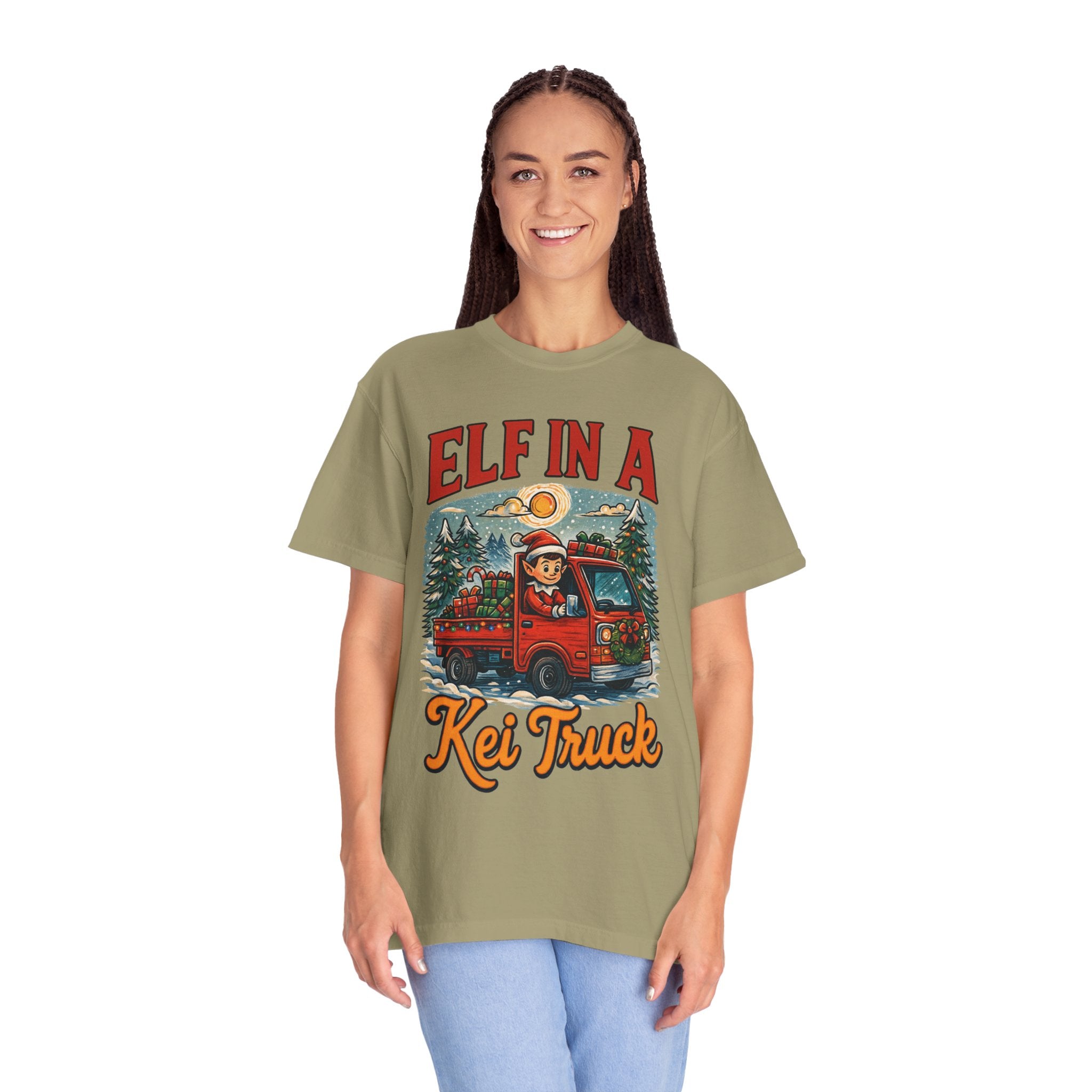 Elf in a Kei Truck Christmas T-Shirt