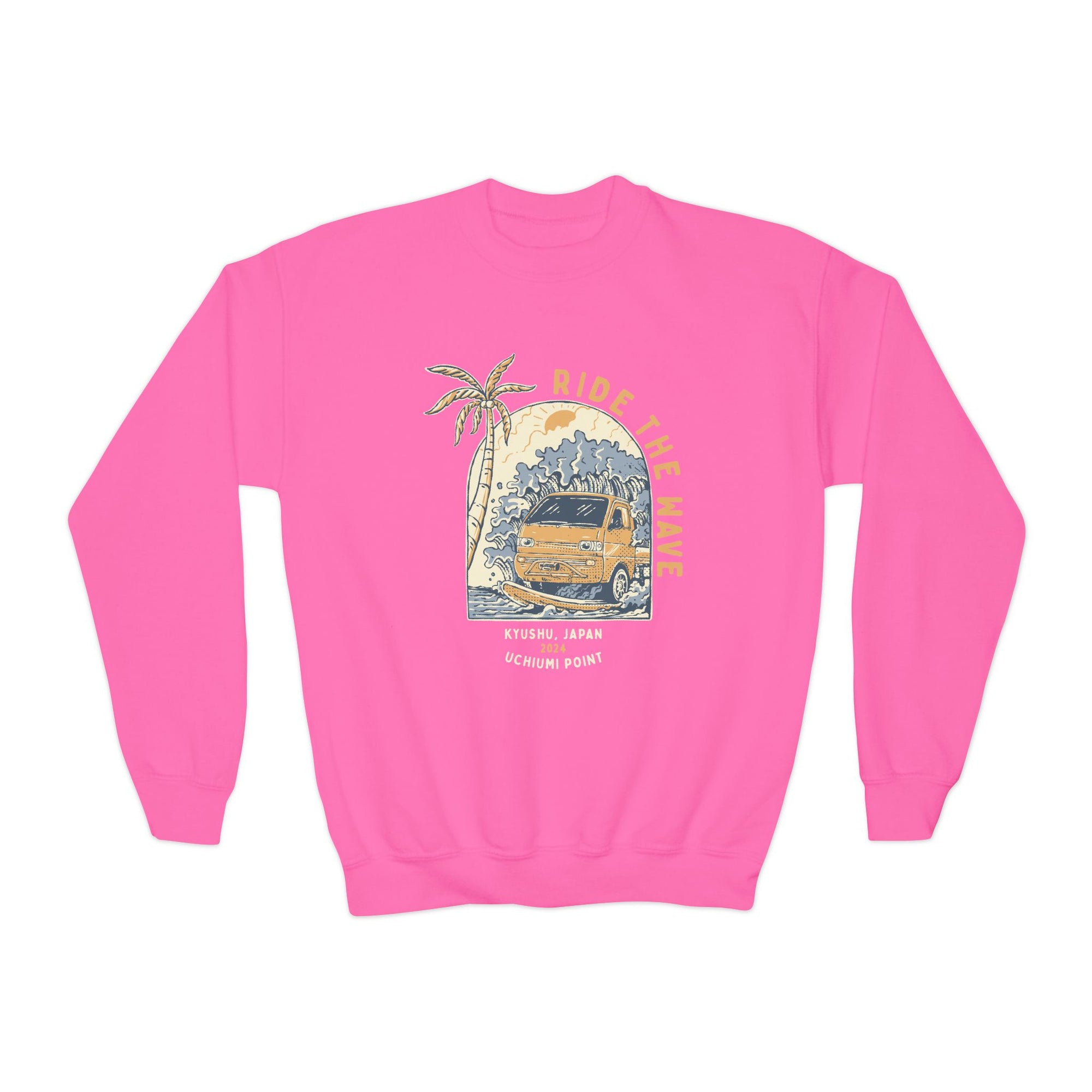 Ride The Wave Youth Kei Truck Crewneck Sweatshirt