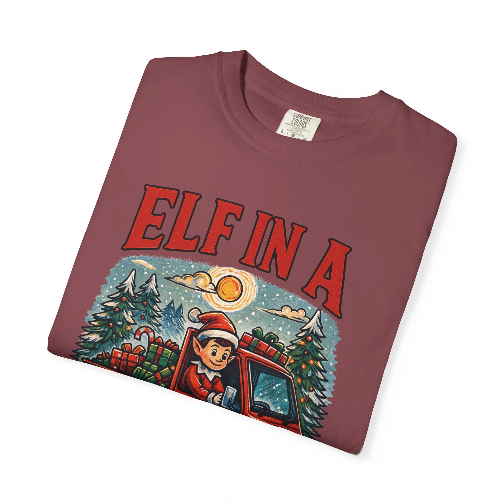 Elf in a Kei Truck Christmas T-Shirt