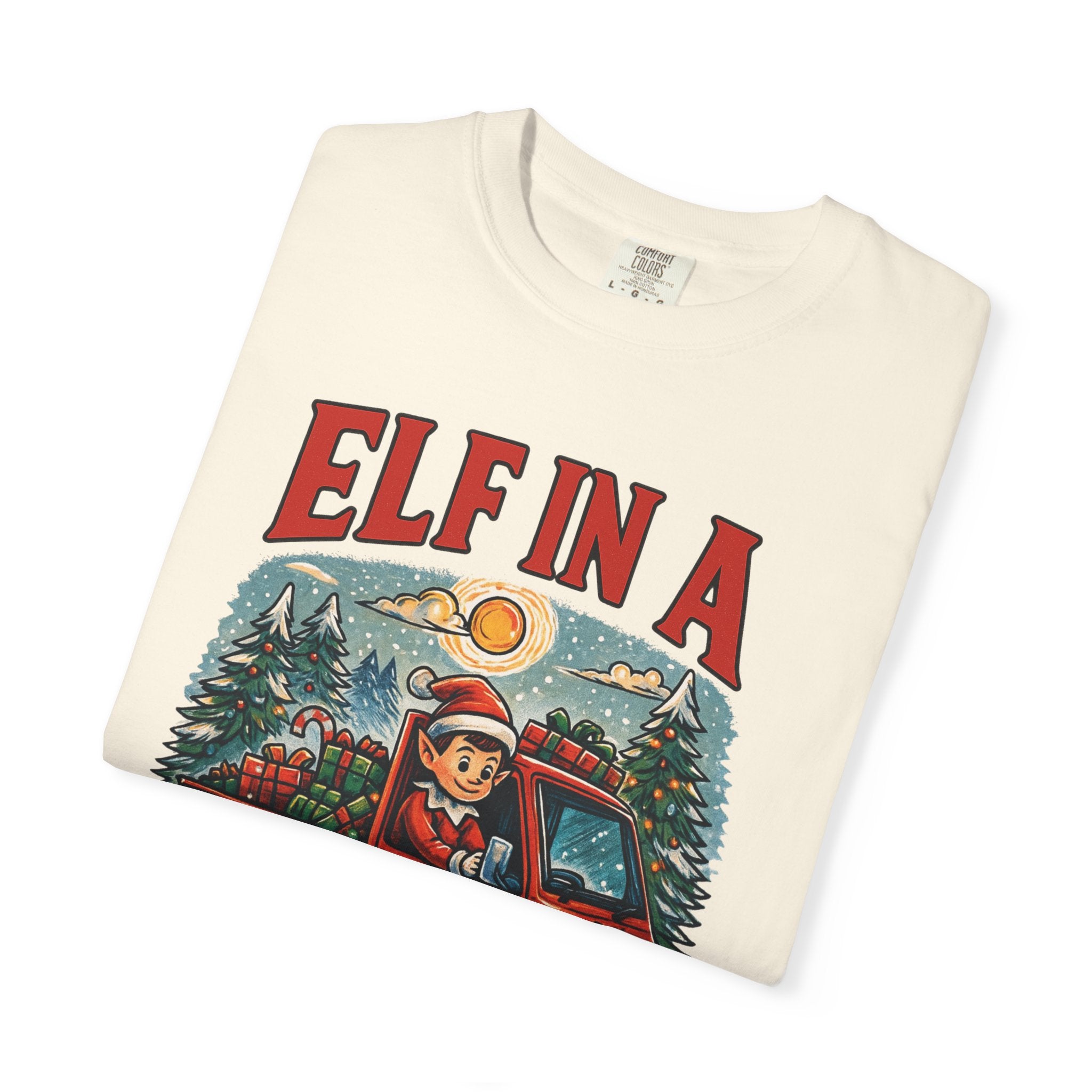 Elf in a Kei Truck Christmas T-Shirt