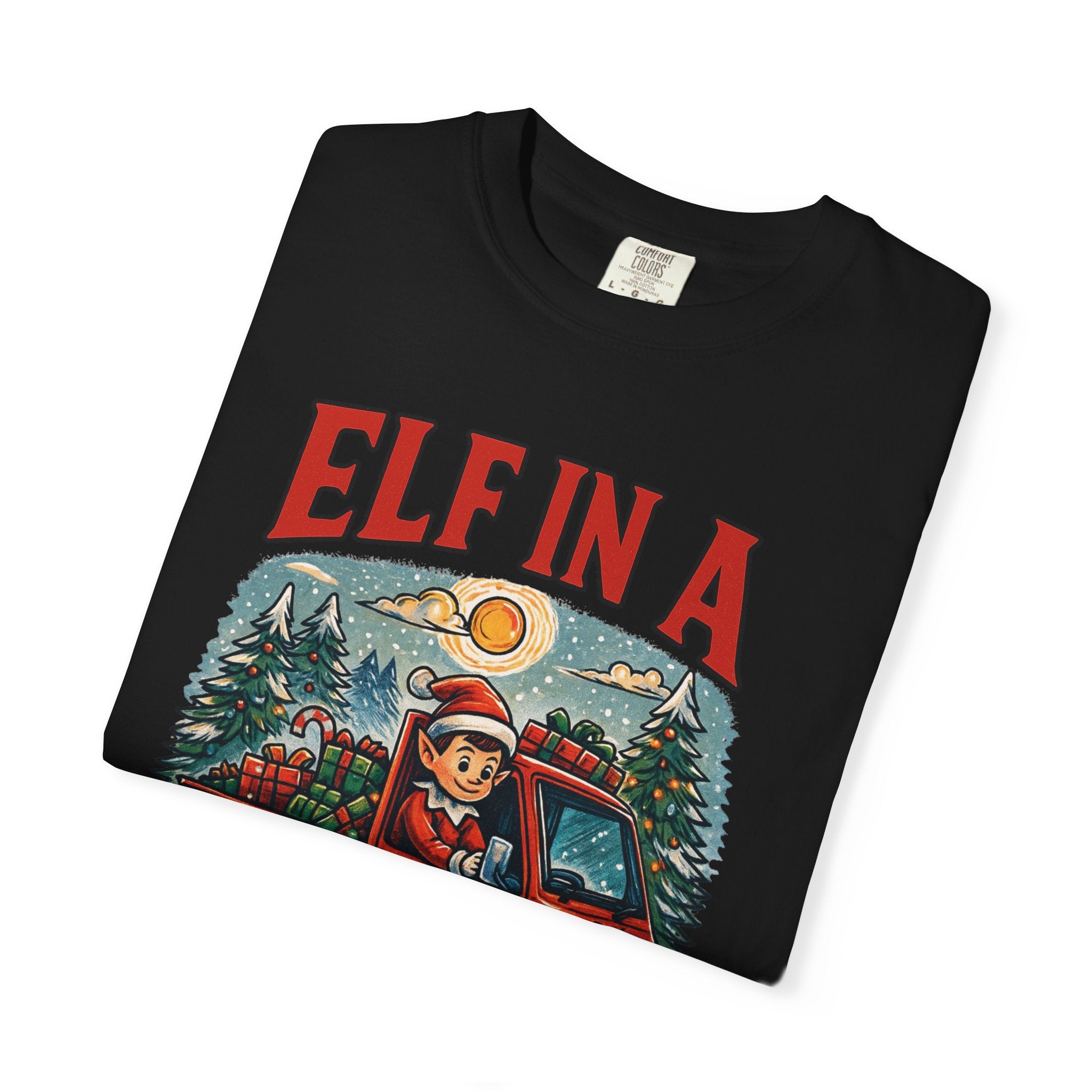 Elf in a Kei Truck Christmas T-Shirt