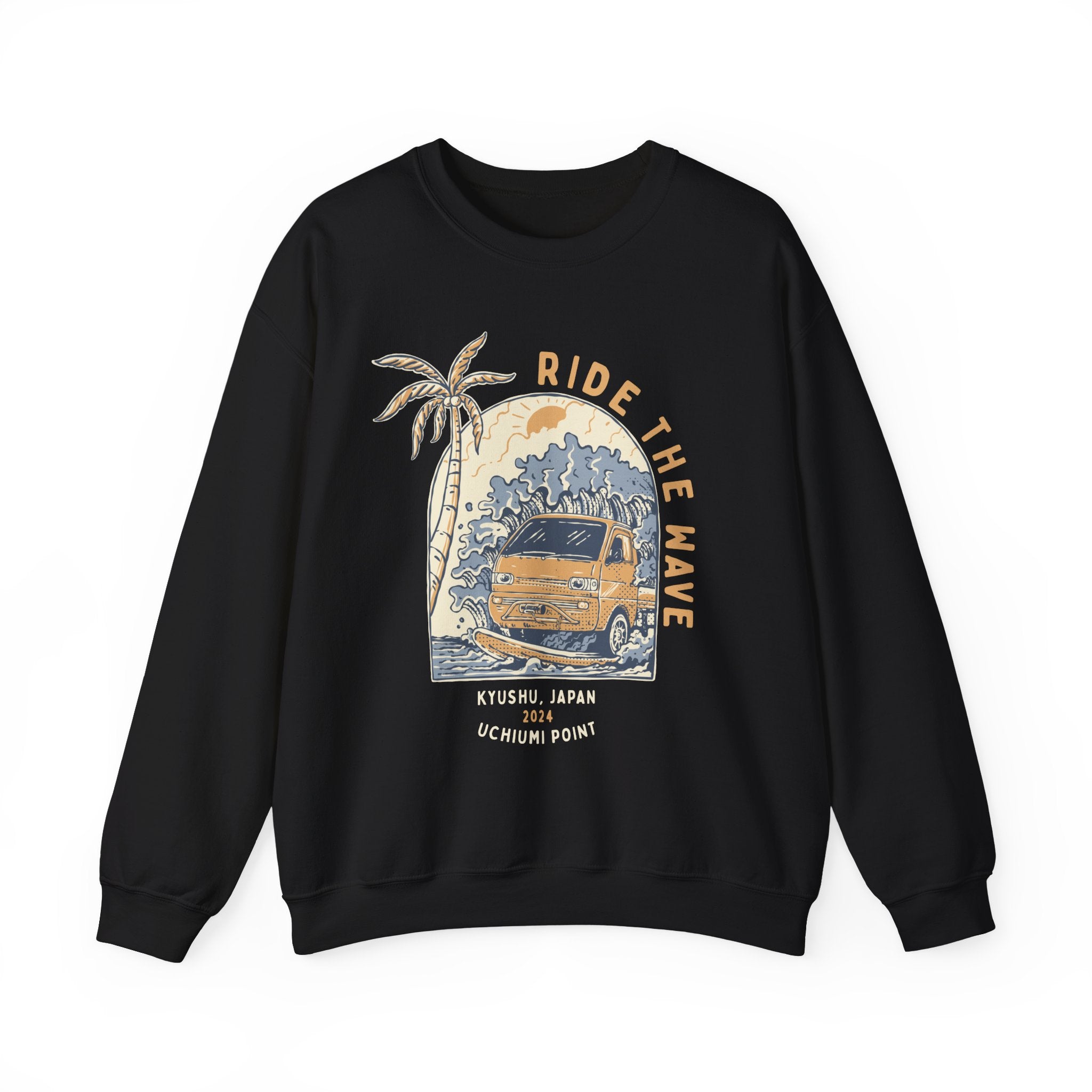 Ride The Wave Kei Truck Crewneck Sweatshirt