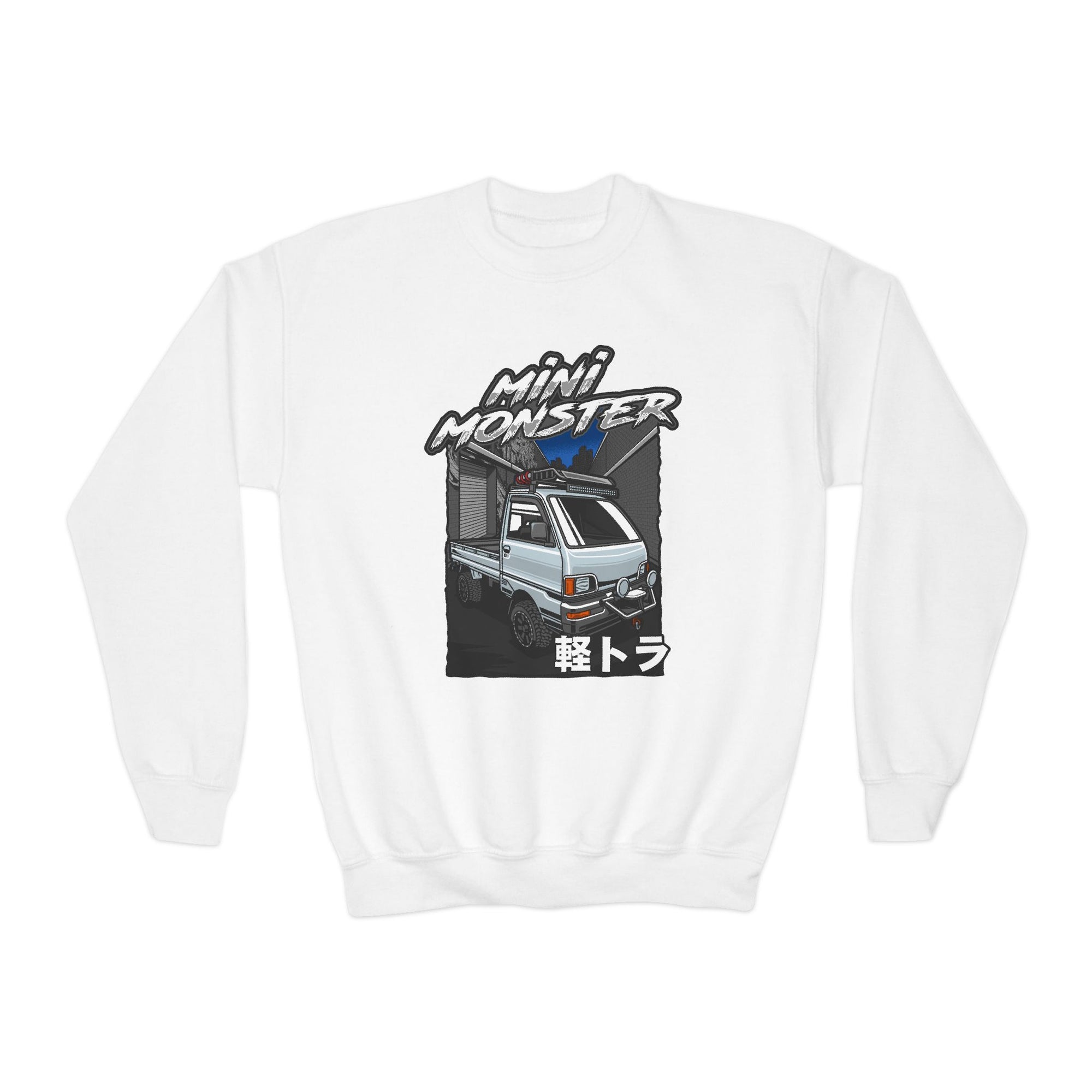 Mini Monster Kei Truck Youth Crewneck Sweatshirt