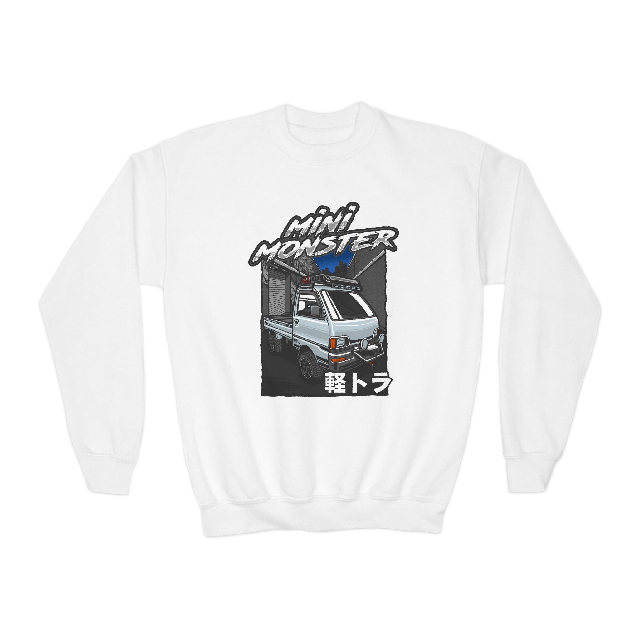 Mini Monster Kei Truck Youth Crewneck Sweatshirt