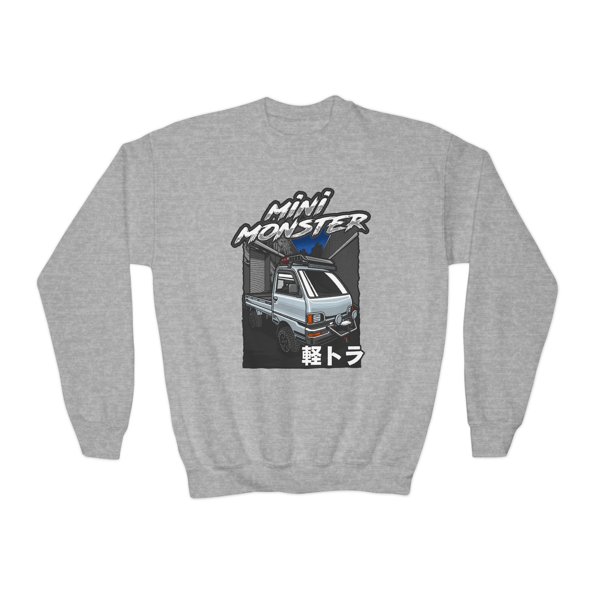 Mini Monster Kei Truck Youth Crewneck Sweatshirt