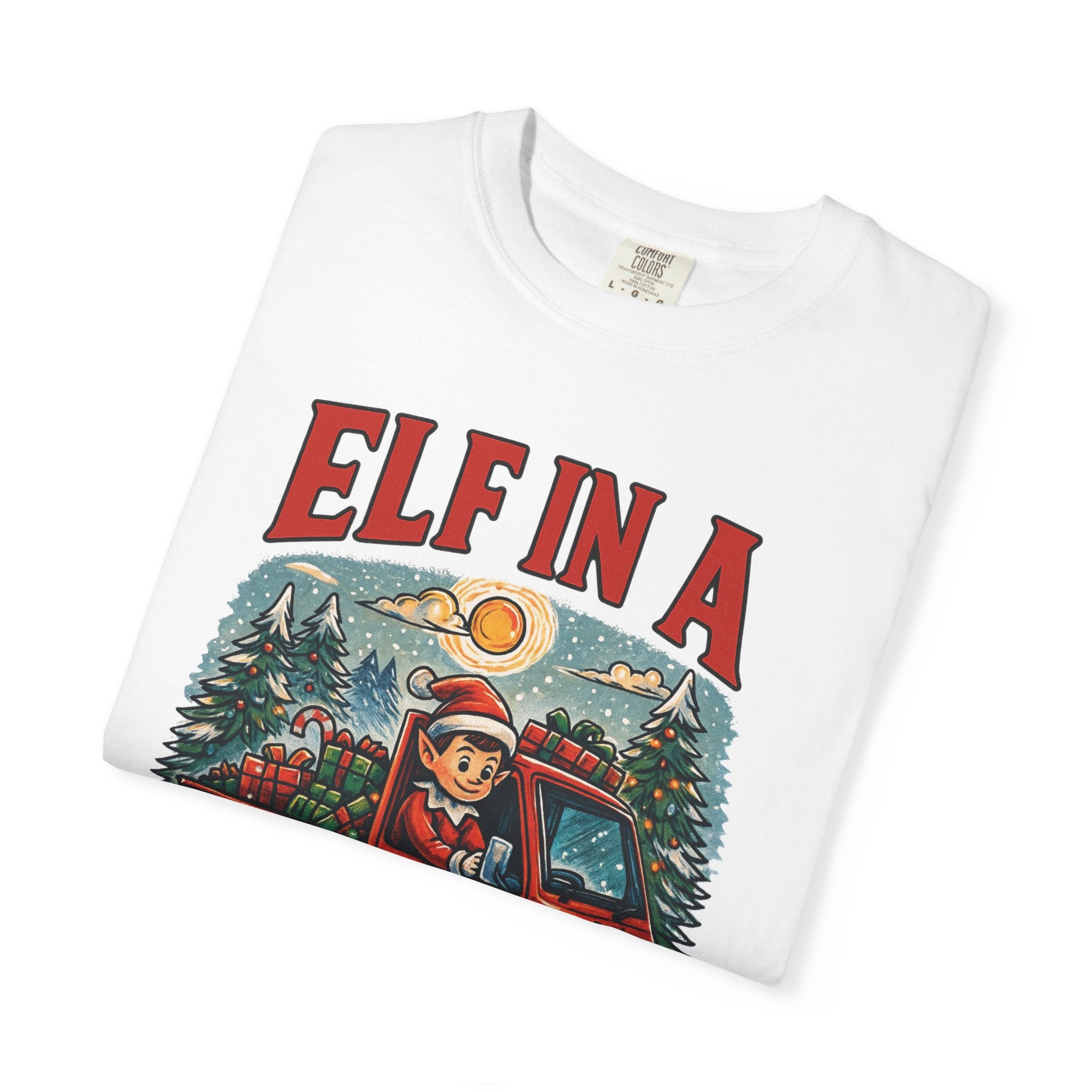 Elf in a Kei Truck Christmas T-Shirt