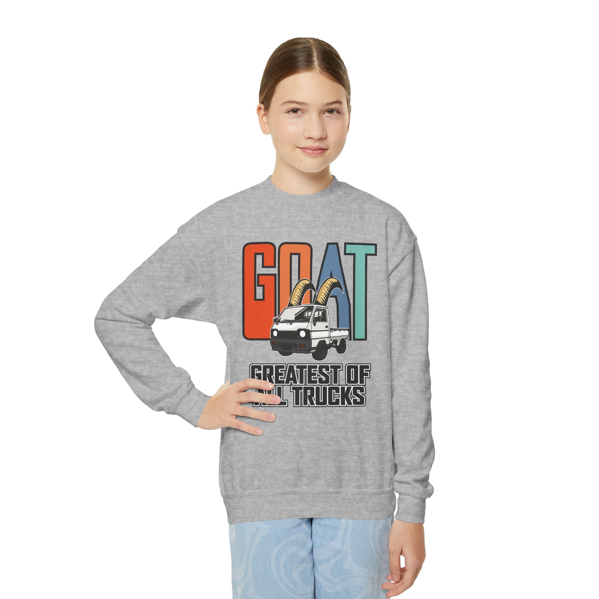 GOAT Youth Crewneck Kei Truck Sweatshirt - Greatest of All Trucks