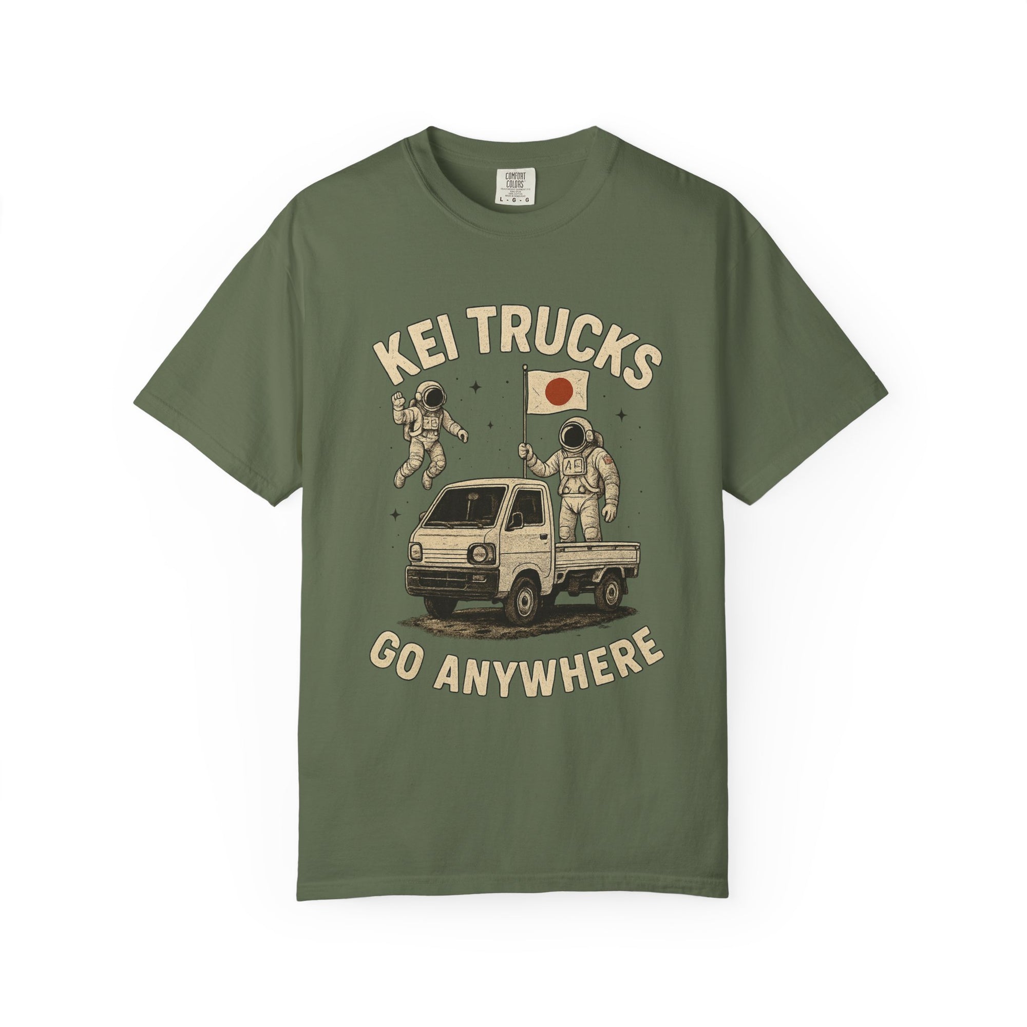 Kei Trucks Go Anywhere T-Shirt — Astronaut Mini Truck Tee