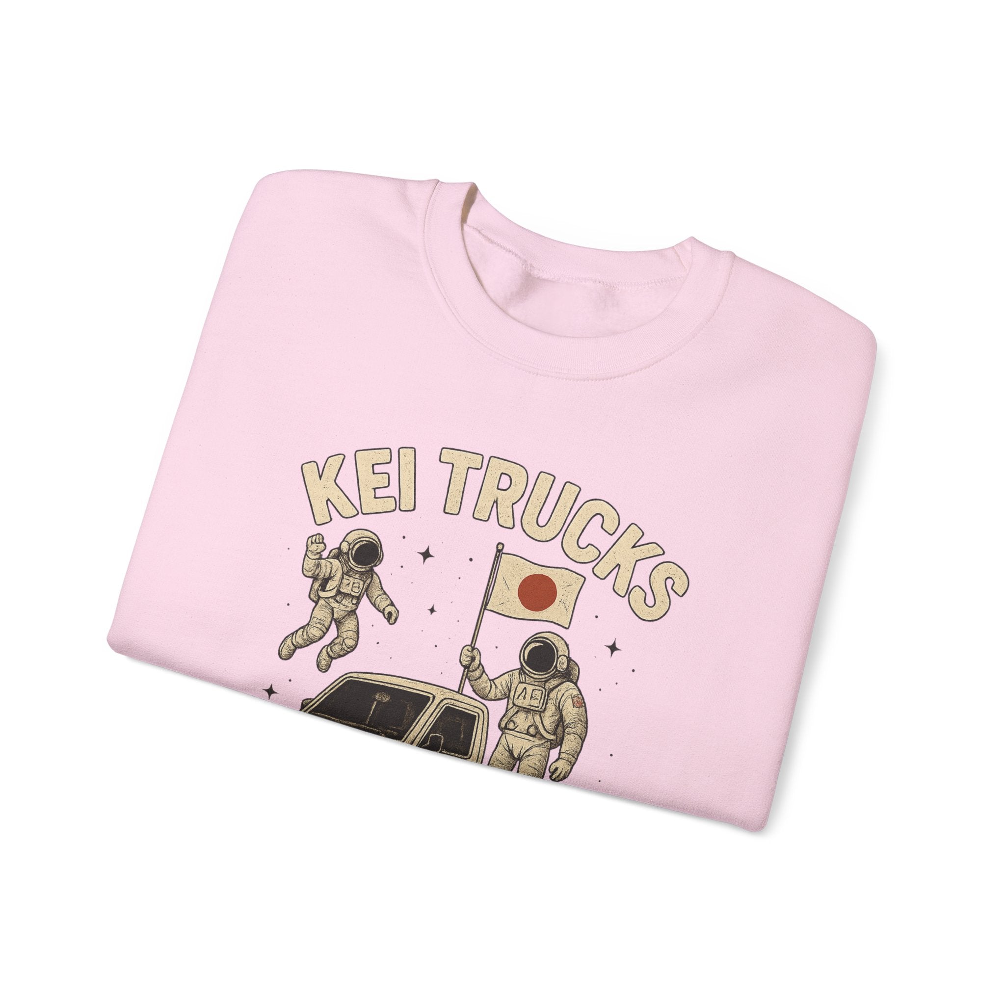 'Kei Trucks Go Anywhere' Retro Astronaut Heavy Blend™ Crewneck Sweatshirt