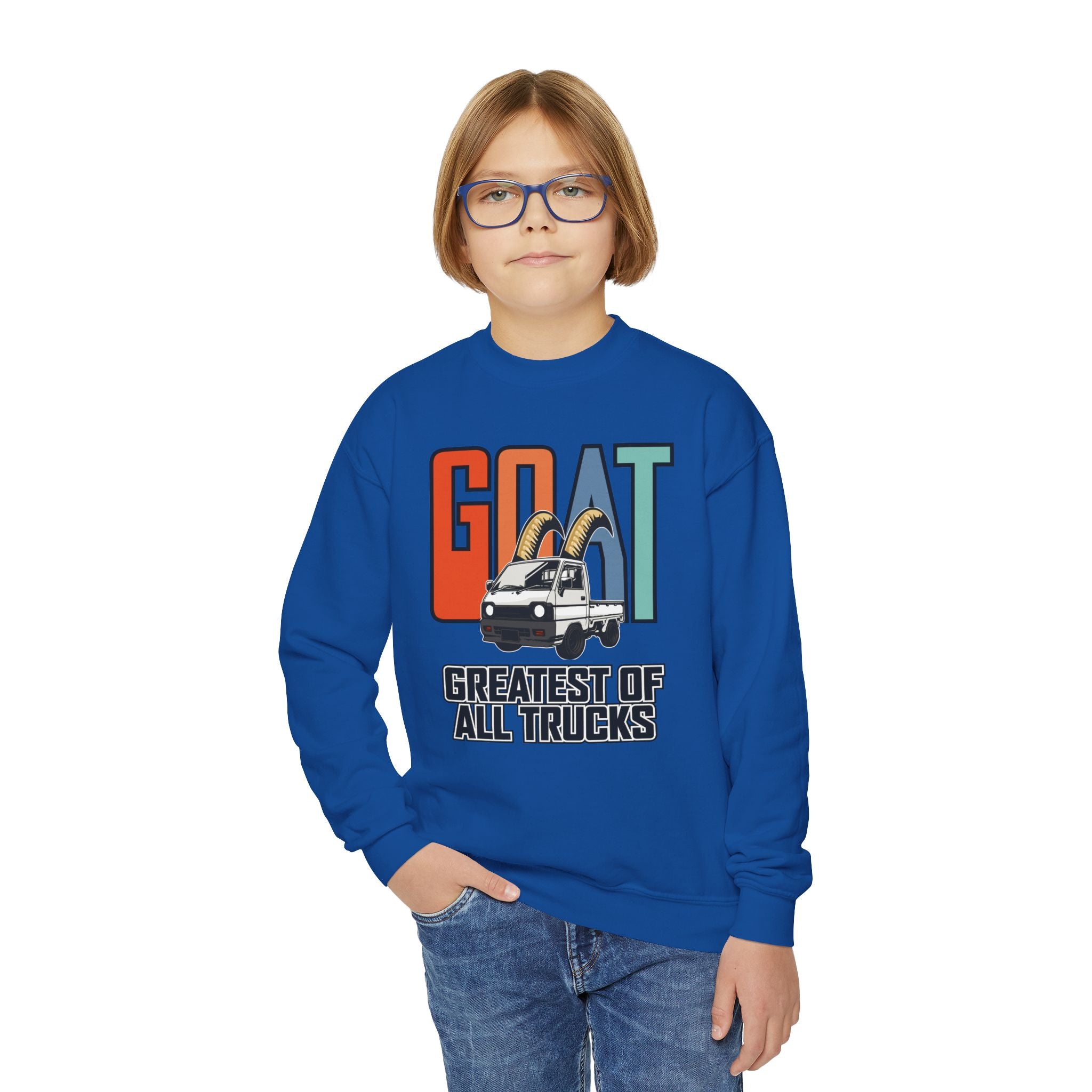 GOAT Youth Crewneck Kei Truck Sweatshirt - Greatest of All Trucks