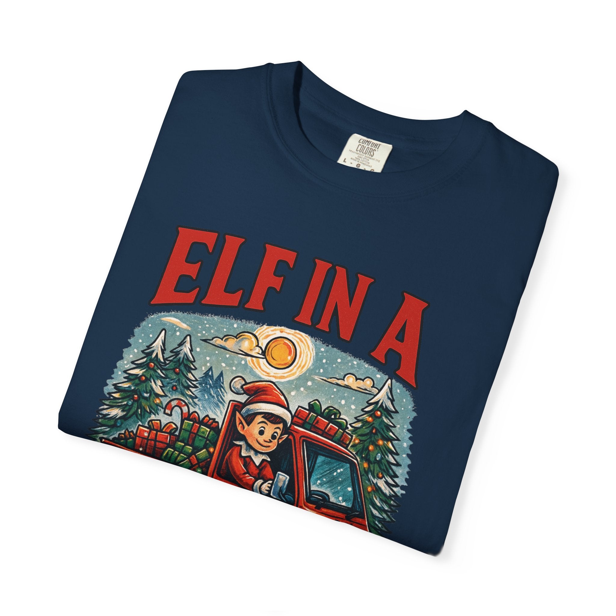Elf in a Kei Truck Christmas T-Shirt