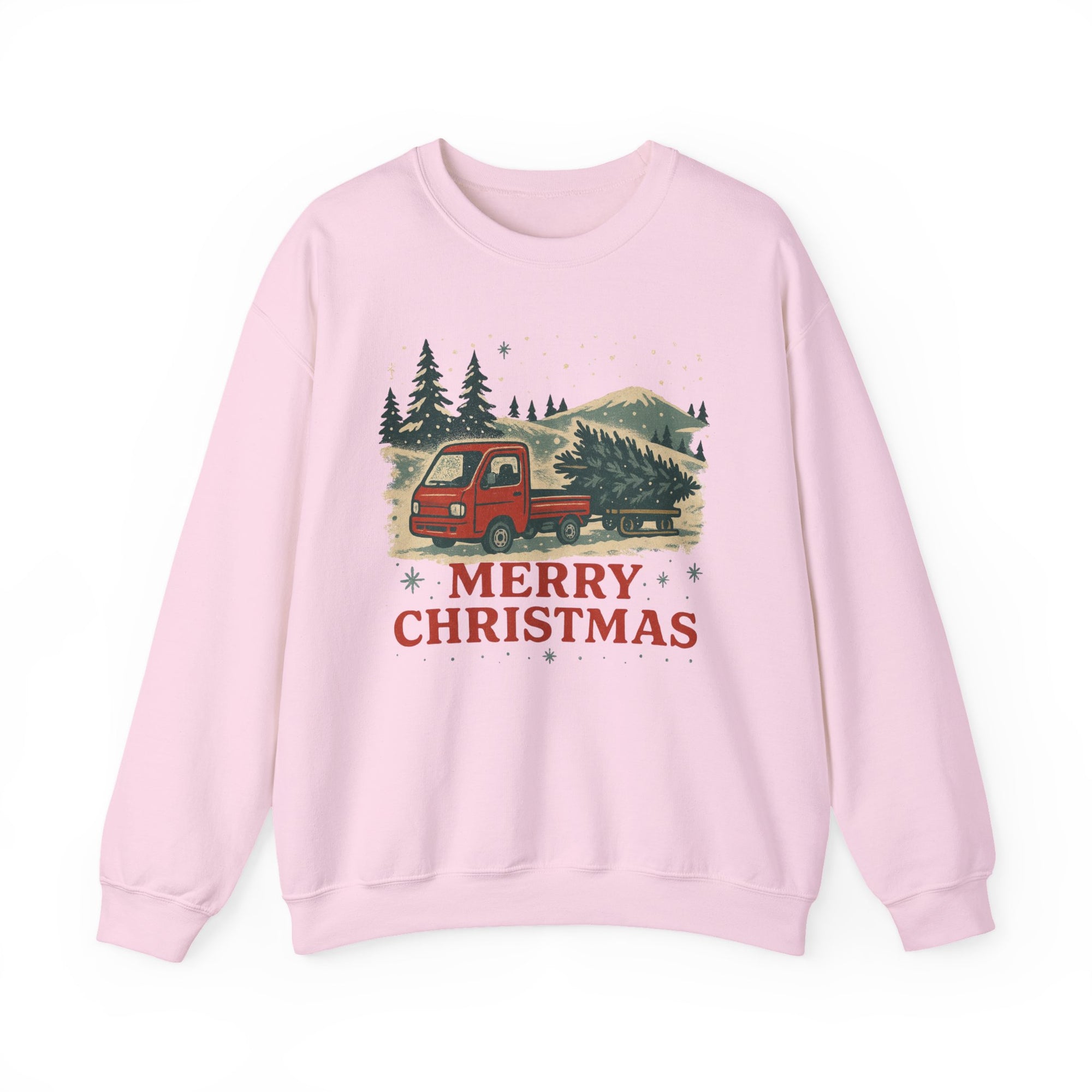 Merry Christmas Vintage Kei Truck Heavy Blend™ Crewneck Sweatshirt