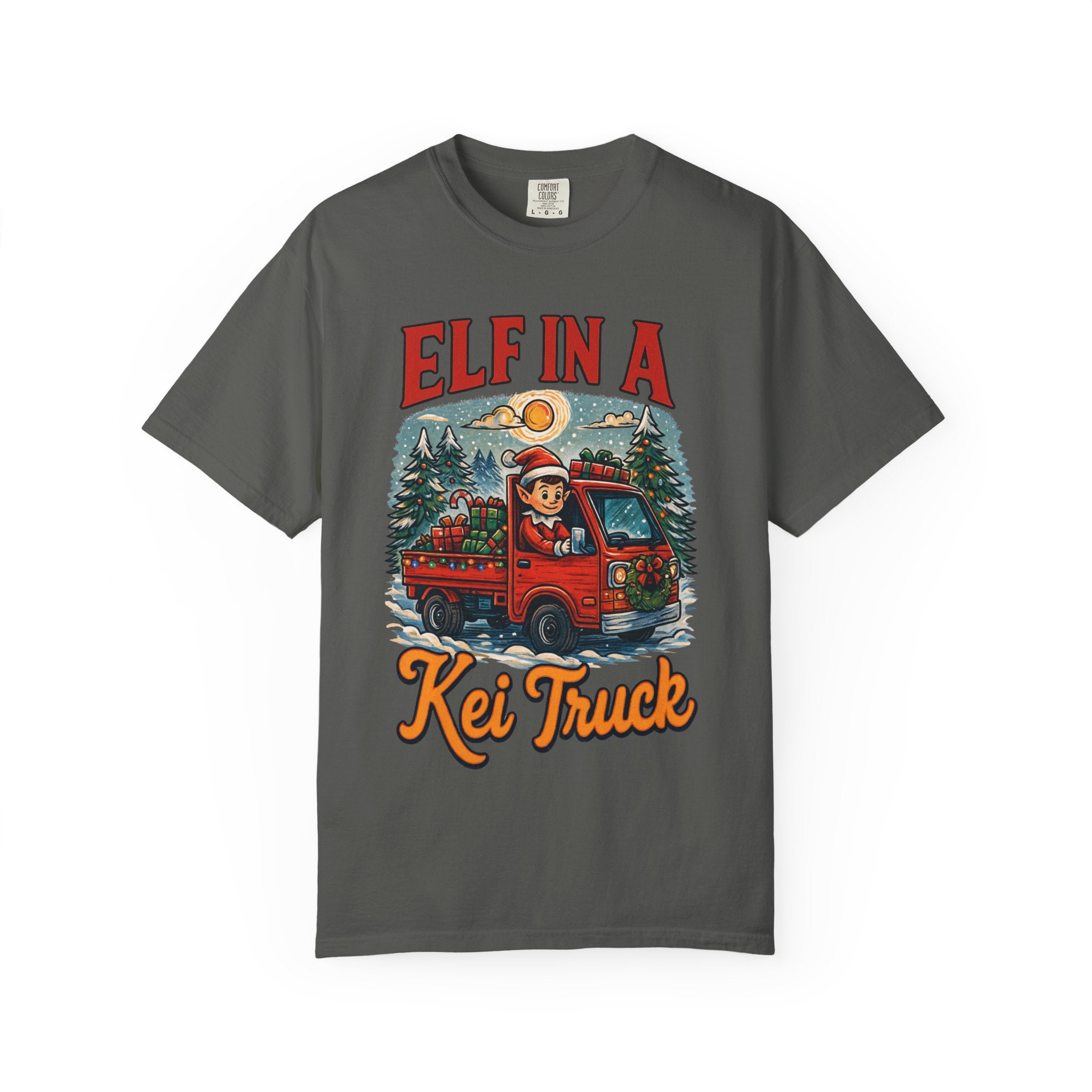 Elf in a Kei Truck Christmas T-Shirt
