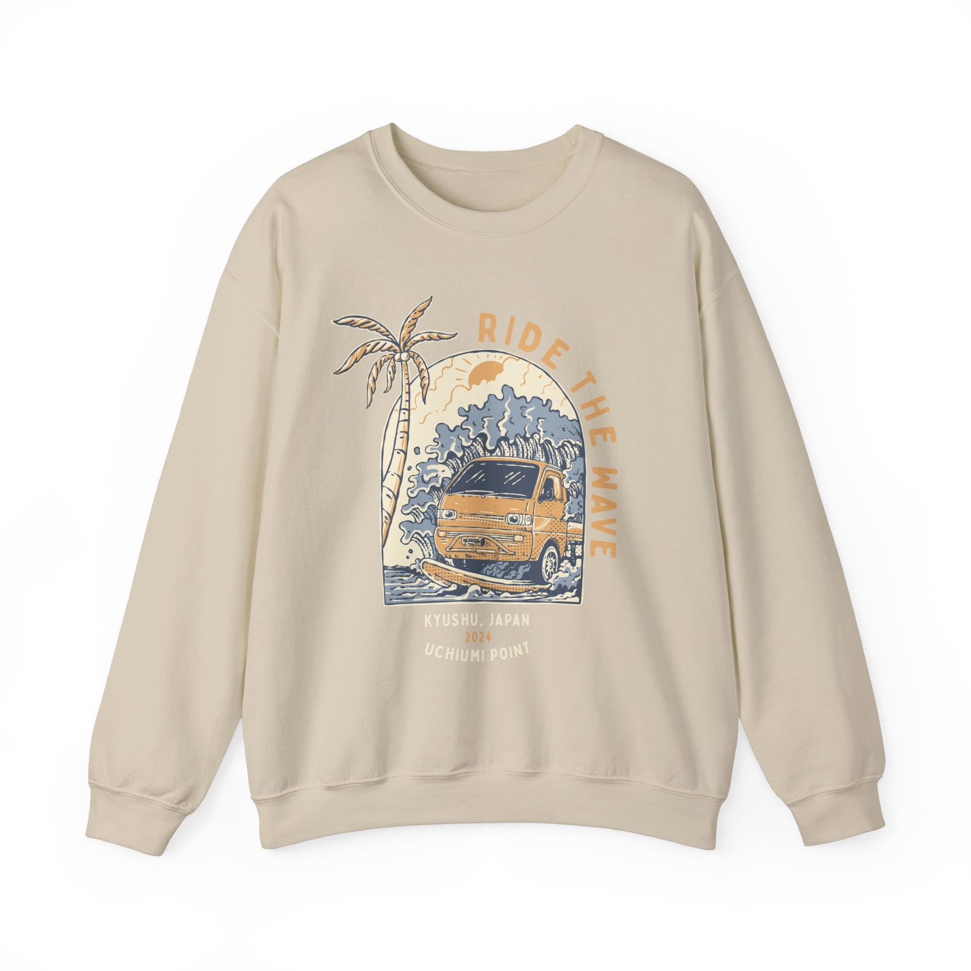 Ride The Wave Kei Truck Crewneck Sweatshirt