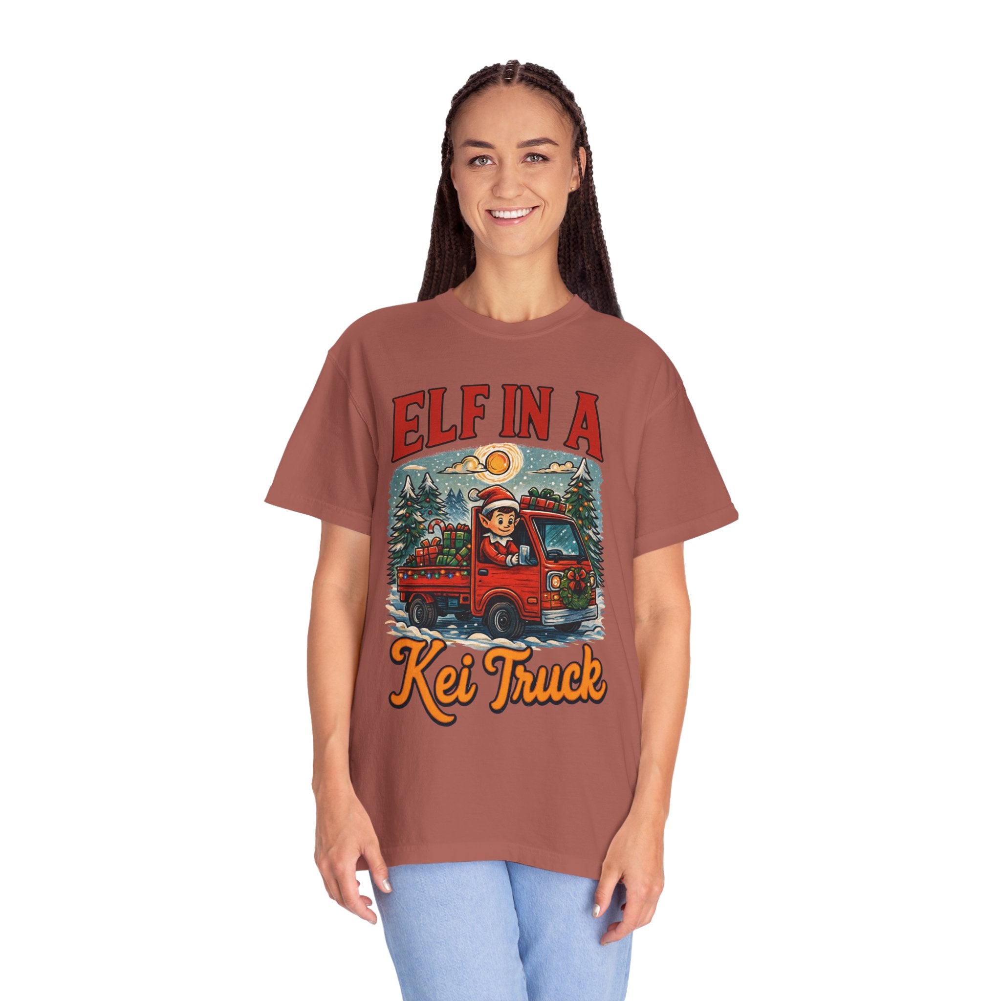 Elf in a Kei Truck Christmas T-Shirt
