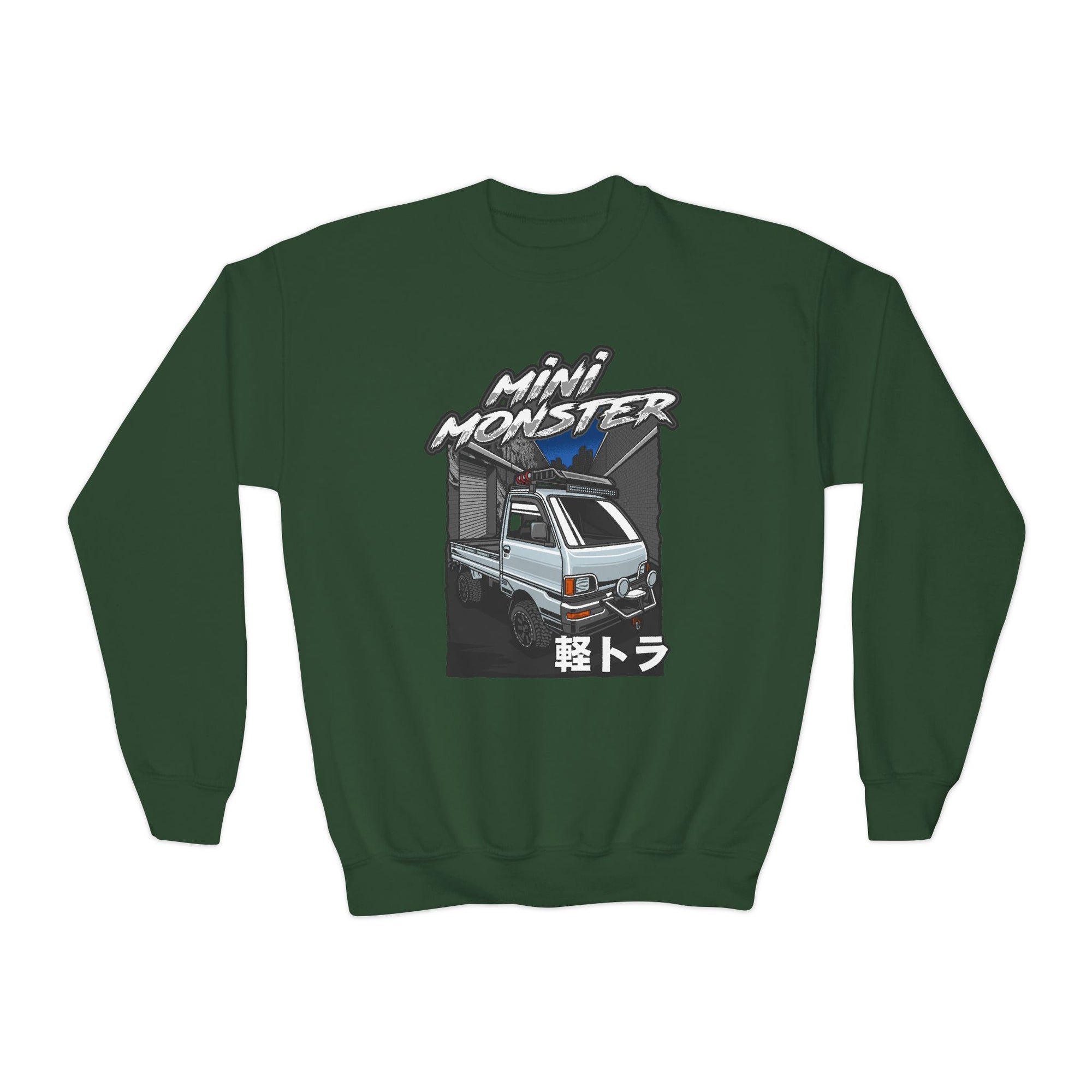 Mini Monster Kei Truck Youth Crewneck Sweatshirt
