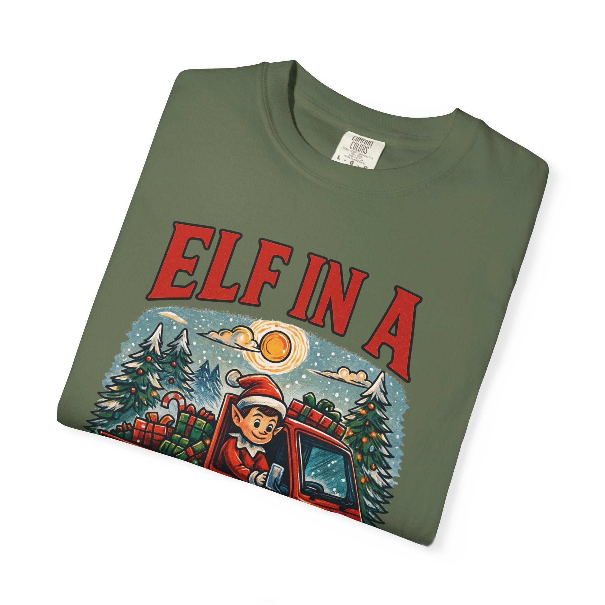 Elf in a Kei Truck Christmas T-Shirt