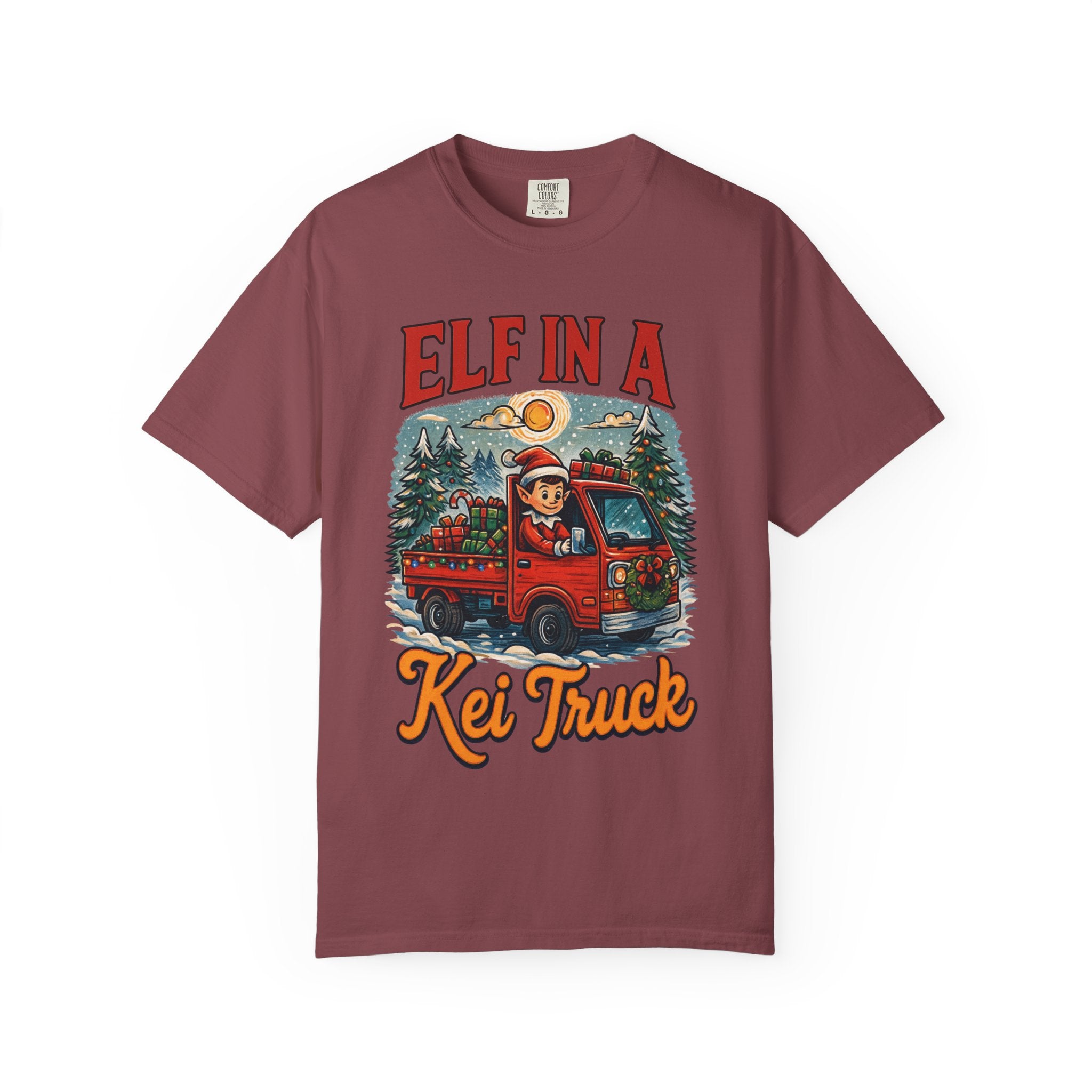 Elf in a Kei Truck Christmas T-Shirt
