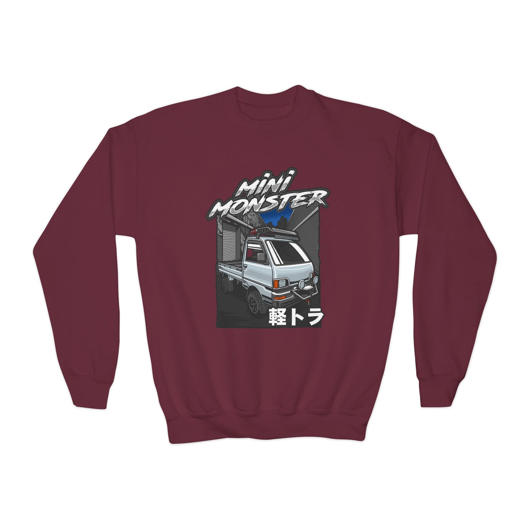Mini Monster Kei Truck Youth Crewneck Sweatshirt