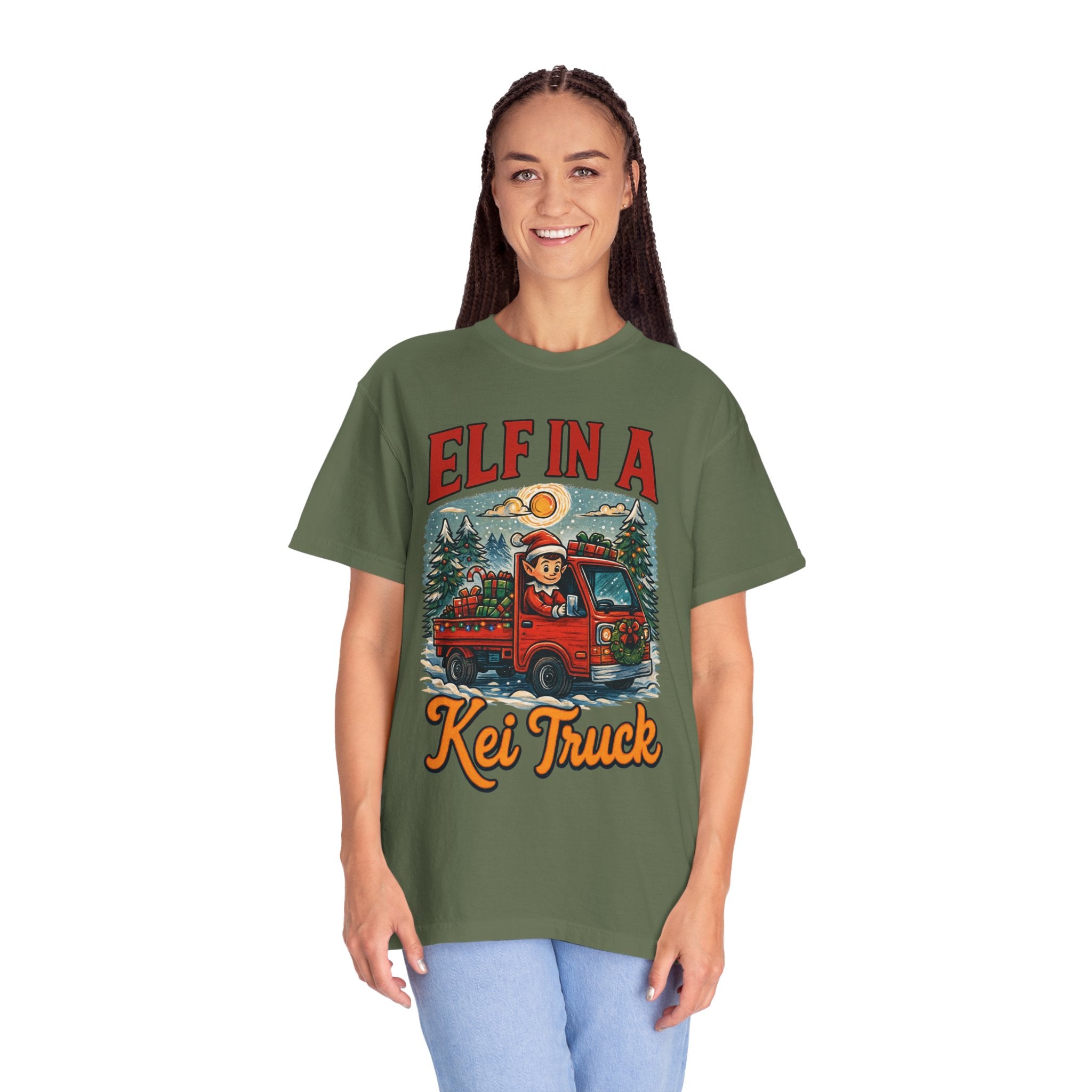 Elf in a Kei Truck Christmas T-Shirt