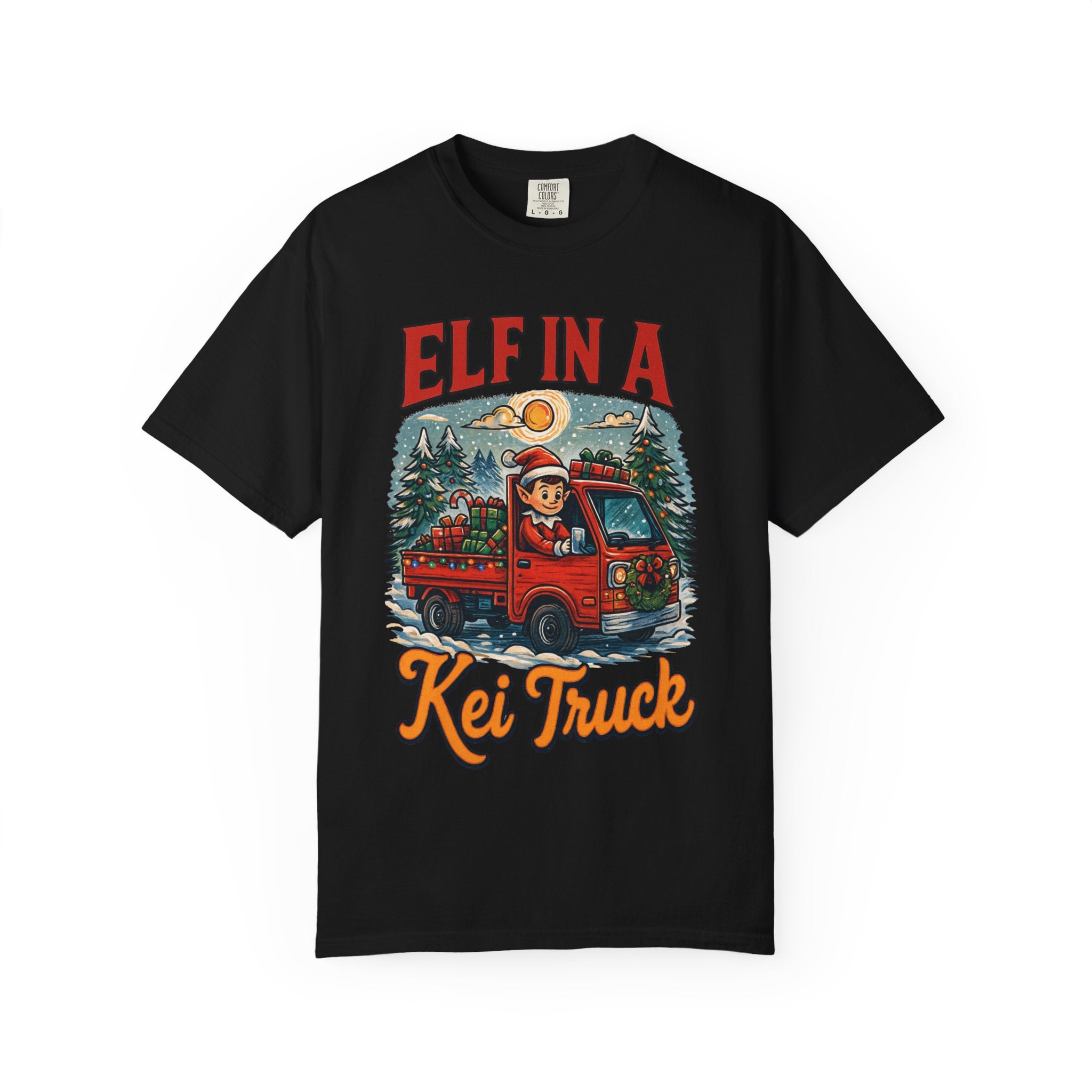 Elf in a Kei Truck Christmas T-Shirt