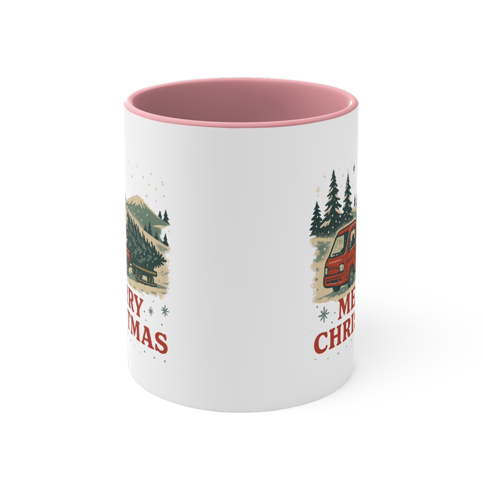 Merry Christmas Vintage Kei Truck Coffee Mug (11oz Accent)