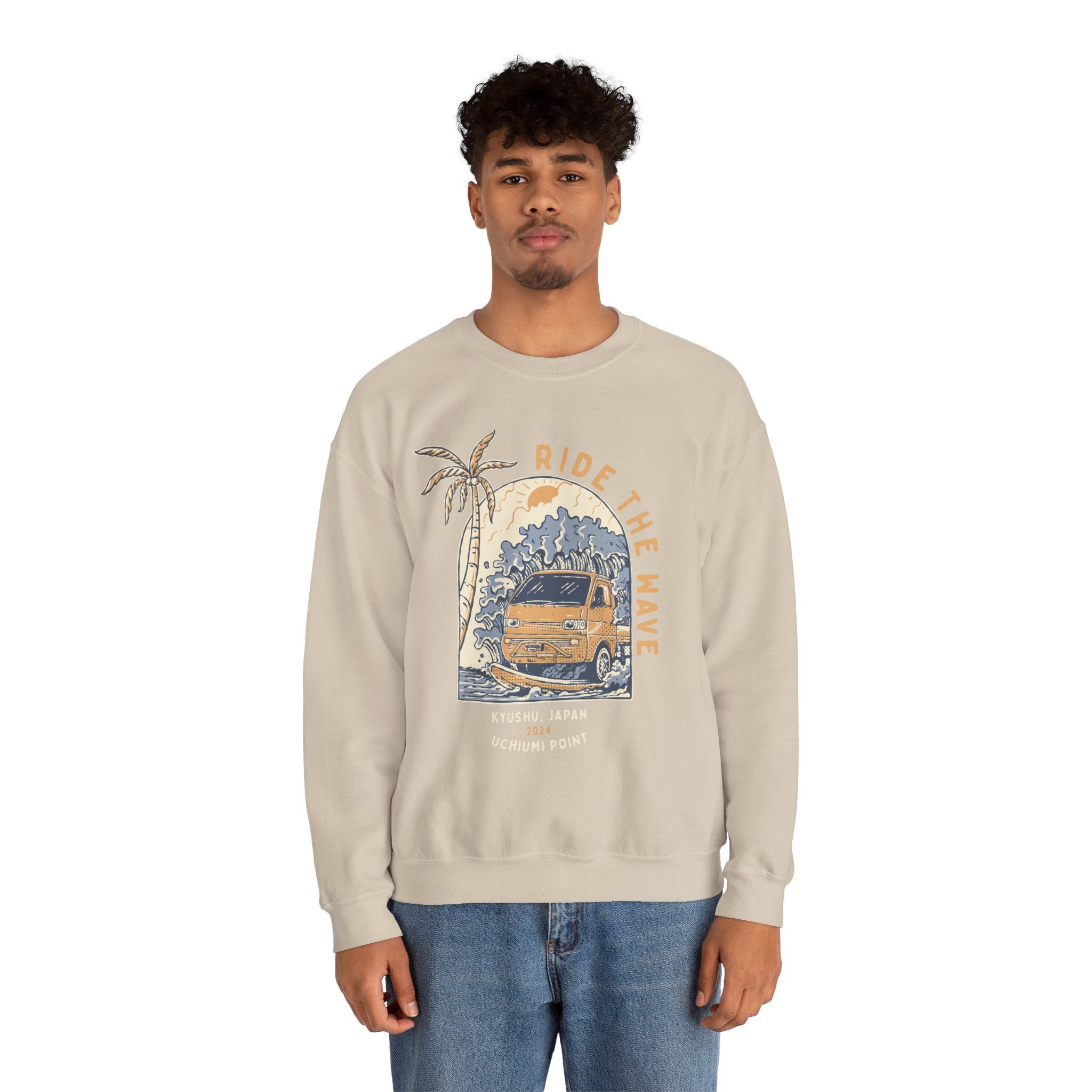 Ride The Wave Kei Truck Crewneck Sweatshirt