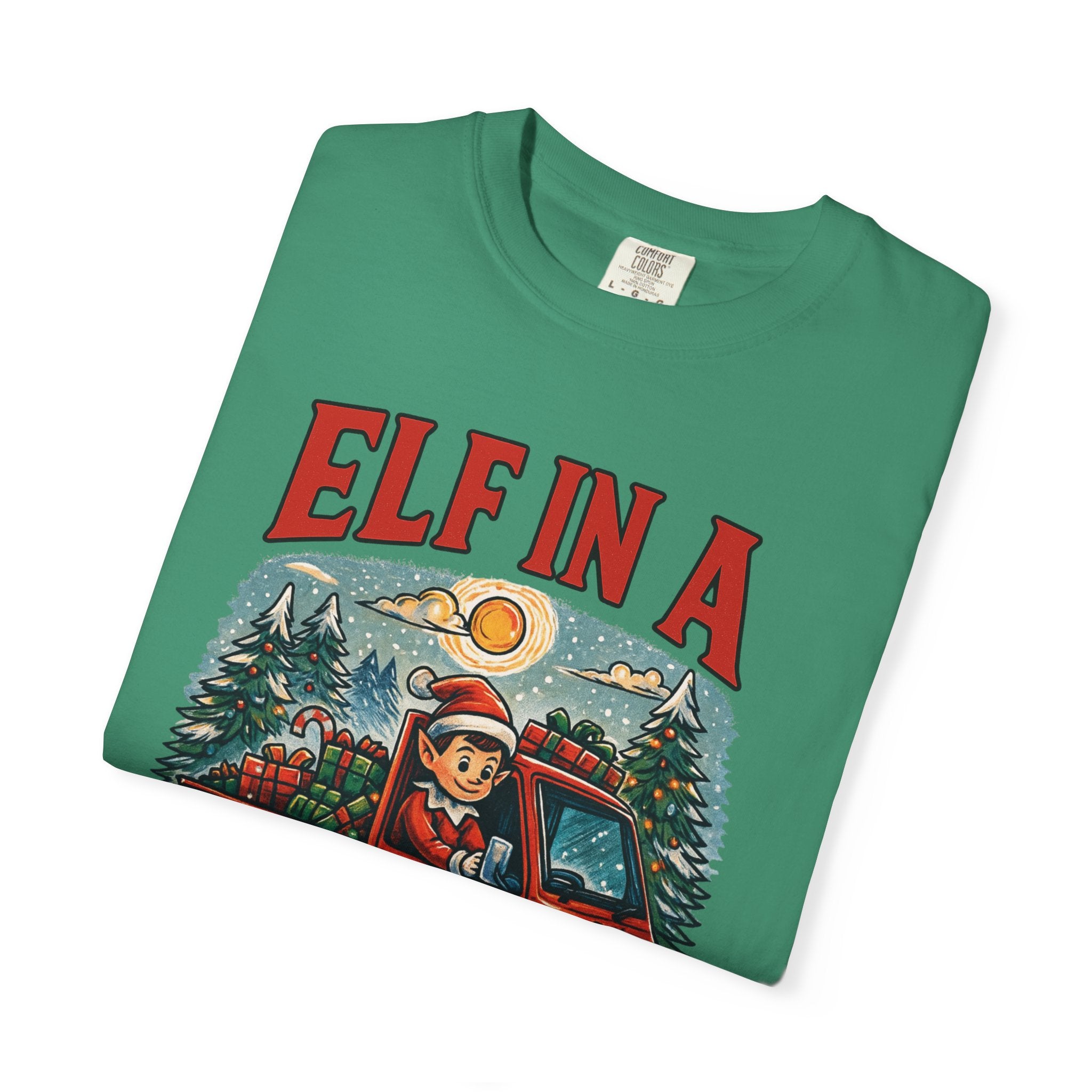 Elf in a Kei Truck Christmas T-Shirt