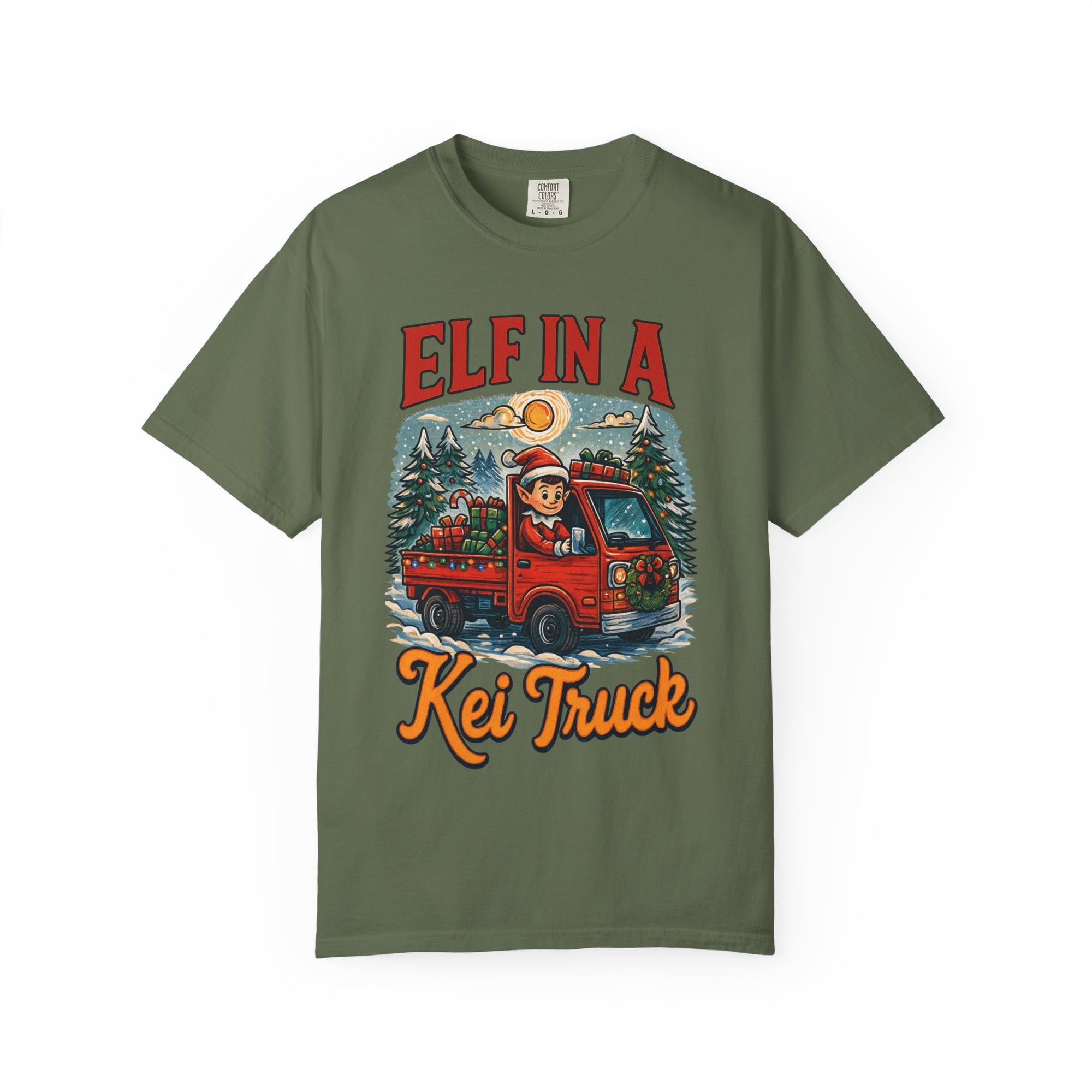 Elf in a Kei Truck Christmas T-Shirt