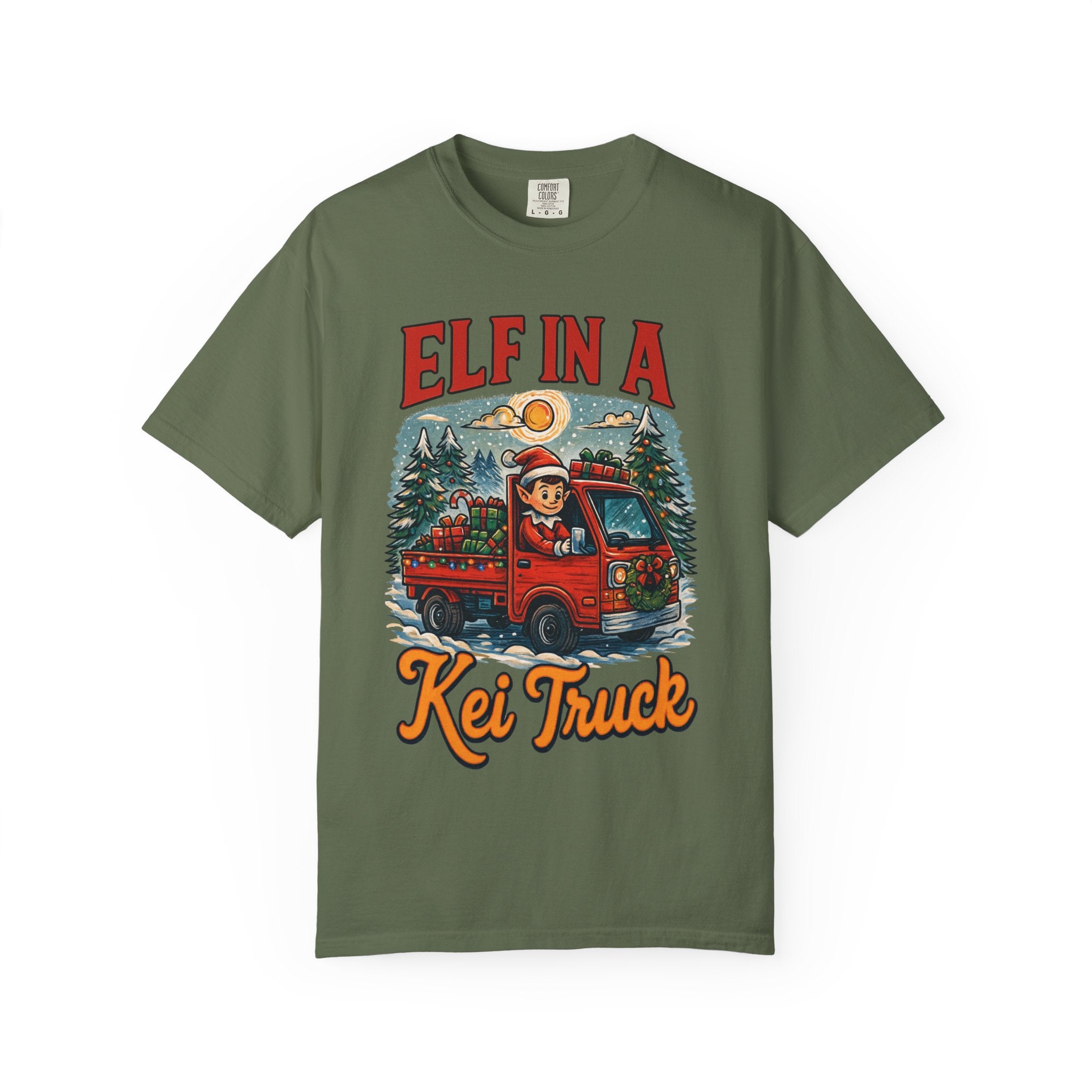 Elf in a Kei Truck Christmas T-Shirt