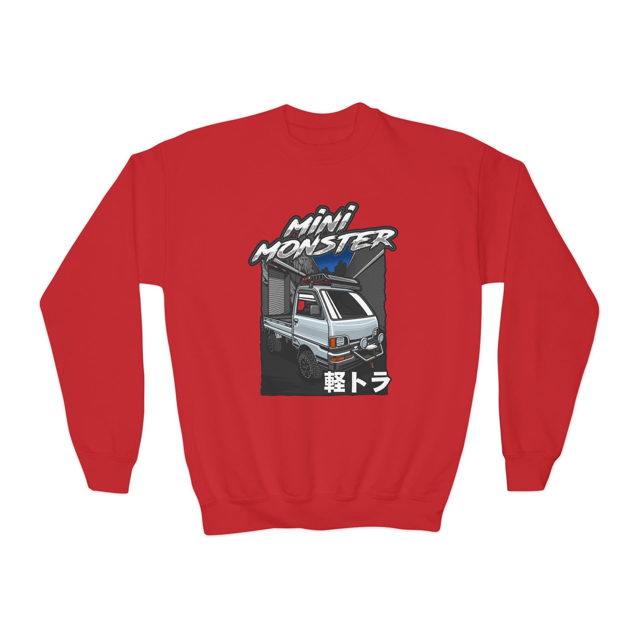 Mini Monster Kei Truck Youth Crewneck Sweatshirt
