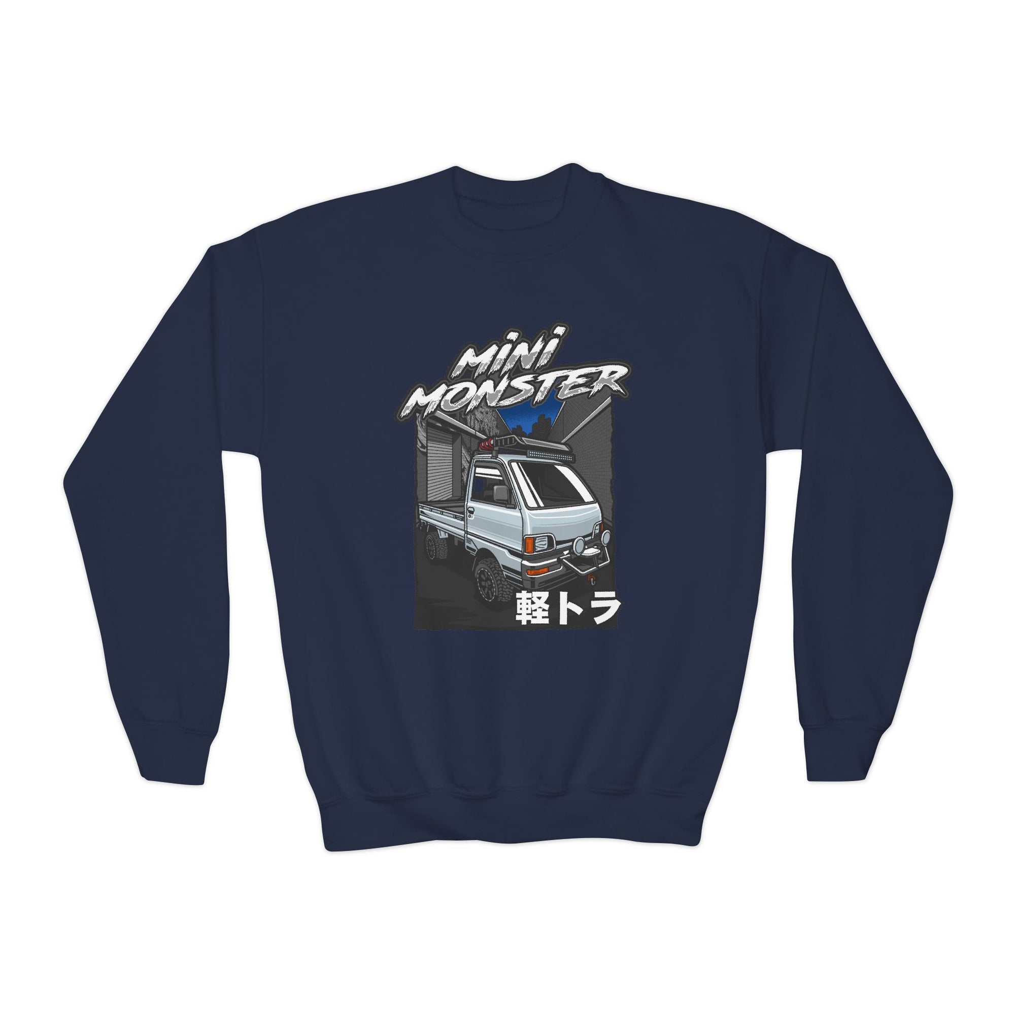Mini Monster Kei Truck Youth Crewneck Sweatshirt
